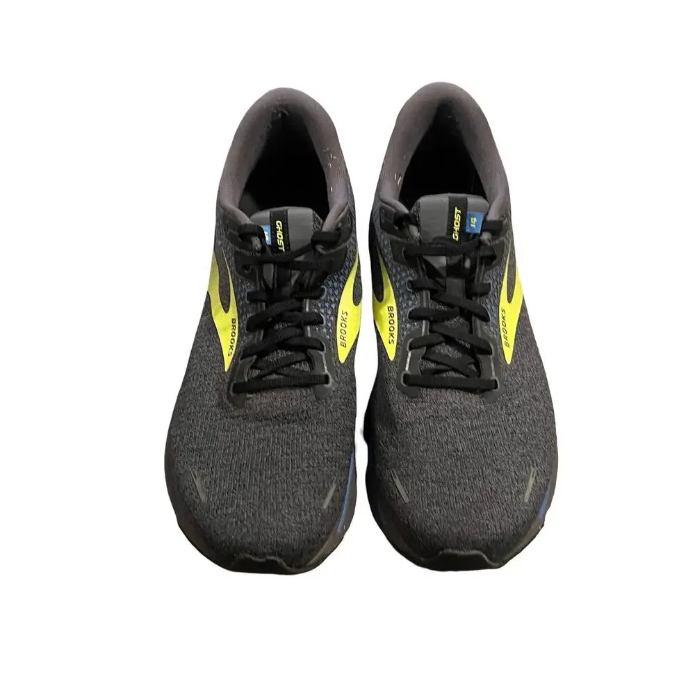 Brooks Ghost 14 Running Shoes Mens 15 D Black Yellow Cushioned Neutral